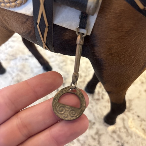 Vintage Model Horse Realistic Figure Real Hair Glass Eyes Saddle 10"‎ Tall - Picture 10 of 16